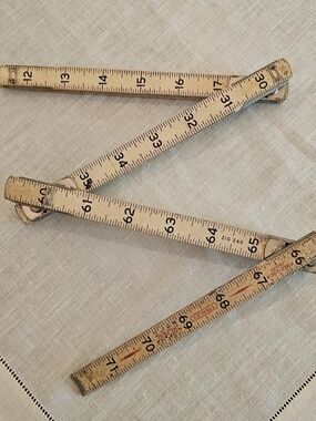 Vintage Stanley No. 226 Zig-Zag Wood Folding Ruler 72" Ball-Lock Joint